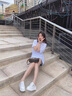clotho Rennie品牌女鞋包頭半拖鞋女2025新款內(nèi)增高外穿厚底松糕小白鞋涼拖鞋 白色 36 曬單實拍圖