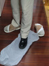 沙馳男鞋 潮鞋青年圓頭上班輕軟黑色系帶商務(wù)休閑皮鞋通勤正裝鞋 黑色（40942043Z） 40 歐碼（國碼41） 曬單實拍圖