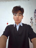 Homlean日式復(fù)古半袖polo衫男士春夏寬松百搭時尚翻領(lǐng)短袖XM88黑色2XL 曬單實拍圖