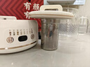美至尚養生壺燒水壺全玻璃燉煮壺一體小型煮花茶養生壺迷你辦公室一人用煮茶器智能電熱水壺煮水泡茶壺  奶油白- 1L 【0膠水恒溫壺】可預約 一體全玻璃0膠水+全自動(dòng)可預約 曬單實(shí)拍圖