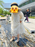 圖圖小象女童連衣裙2025春秋裝泡泡袖洋氣公主裙甜美蕾絲提花兒童裙子長(zhǎng)袖 杏色 130 曬單實(shí)拍圖
