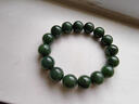 語(yǔ)約精品玉珠新疆和田碧玉散珠圓珠和田玉珠子 手串配珠菠菜綠單散珠 精品8mm單顆（菠菜綠） 曬單實(shí)拍圖