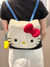 toutou女包包2025新款HELLO KITTY凱蒂貓大臉雙肩包生日禮物 奶油白【贈禮盒送女友順豐速達(dá)】 曬單實(shí)拍圖