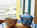陶迷（TAOMI） 蓋碗茶杯 青花瓷大號三才蓋碗家用陶瓷功夫茶具大容量單個泡茶碗 萬福蓋碗 曬單實拍圖