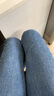 百圖betu女裝秋季新款牛仔褲高腰百搭牛仔褲煙管褲褲子女2408T82 牛仔色 S 曬單實(shí)拍圖