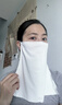 韞舜中國風(fēng)古典遮陽面紗面罩口罩女飄逸古裝遮臉面巾國潮漢服掛耳絲巾 中國風(fēng)防護(hù)面紗面罩【白色】 曬單實(shí)拍圖
