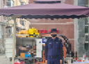 喵喵藤 戶外遮陽傘物業(yè)保安崗亭傘銷售中心形象站臺門衛(wèi)站臺站崗 2.5米保安傘（配50kg石頭底座） 曬單實拍圖