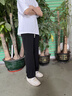 Cebrodz法國(guó) 休閑褲男夏季垂感褲子寬松直筒褲拖地運(yùn)動(dòng)男士青年長(zhǎng)褲衛(wèi)褲 黑色(薄款) L 曬單實(shí)拍圖