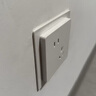 國際電工86型裝飾板開關(guān)插座墊瓷磚孔開大了面板加大墊片暗盒開關(guān)孔開大了 【雅白】一聯(lián)面板墊 曬單實拍圖