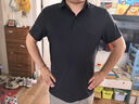 羅蒙短袖復(fù)古t恤男士夏季冰絲高端商務(wù)polo半袖衫截上衣百搭速干衣服 【兩件裝】深灰+黑色 2XL 【建議140-160斤】-面料升級 曬單實(shí)拍圖