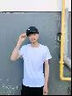 莫代爾60S莫代爾棉冰絲T恤男短袖夏季涼感速干排汗半袖寬松純色黑色薄款 黑色 M 【適合115斤以內(nèi)】 曬單實(shí)拍圖