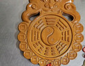 泰山天御閣桃木虎頭獸頭八卦鏡凸鏡掛件招財(cái)擺件木質(zhì)入戶門(mén)廁所衛(wèi)生間門(mén)對(duì)門(mén) 中號(hào)精雕火焰邊 曬單實(shí)拍圖