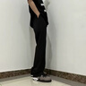 維斯先森純黑色彎刀牛仔褲男女款春秋季柳葉美式vibe微喇褲子顯瘦直筒長褲 YKFS-Y290黑色 XL 曬單實拍圖