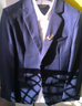 羅蒙兒童西裝馬甲套裝男童花童主持人禮服男孩鋼琴演出服 藏青色 150 曬單實拍圖