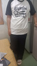沐依琳單/套裝夏季短袖恤女學(xué)院甜美寬松休閑闊腿褲時尚穿搭兩件套 白拼黑短袖+黑抽繩褲 【兩件套】 L 【105-120斤內(nèi)】 曬單實拍圖