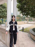 G.DUCKKIDS小黃鴨女童外套春秋新款兒童棒球服中大童夾克開(kāi)衫女孩學(xué)院風(fēng)上衣 黑色 120 尺碼5~6歲【110-120cm】 曬單實(shí)拍圖