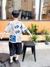 木木屋童裝男童夏裝套裝2025新款兒童夏季短袖衣服中大童酷帥時(shí)髦炸街潮 灰色 140 適合130-140cm年齡9-10歲 曬單實(shí)拍圖