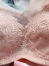 愛(ài)慕內衣女光羽蕾絲3/4薄襯墊隱孔花瓣文胸AM13B461粉色B80 曬單實(shí)拍圖