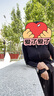 白鹿語(yǔ)春秋運動(dòng)服時(shí)尚2件套撞色織帶長(cháng)袖休閑套裝女 黑色+黑色 XL  曬單實(shí)拍圖
