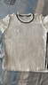 MISS SIXTY針織衫上衣套頭衫女圓領(lǐng)短袖復(fù)古撞色寬松休閑風(fēng)百搭 白色 S 曬單實拍圖