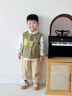 G.DUCKKIDS小黃鴨男童秋裝套裝帥氣嬰兒童衣服春秋季帥氣寶寶韓版工裝三件套 米色馬甲 90 尺碼1~2歲【 80-90cm】cm 曬單實(shí)拍圖