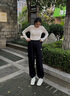 安踏雪鸮衛褲丨休閑束腳褲女秋冬新款加絨保暖針織長(cháng)褲學(xué)院運動(dòng)褲 曬單實(shí)拍圖