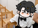 羅蒙男童禮服夏季兒童畢業(yè)演出服幼兒園背帶褲花童 黑色套裝 120 曬單實拍圖