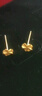 周六福幸運四葉草足金999黃金耳釘女 計價A0912975 一對 約0.88g禮物 曬單實拍圖