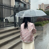 皓梵潔透明雨傘折疊傘自動(dòng)傘白色遮雨傘大號(hào)全自動(dòng)兒童超牢固收縮小雨傘 透明雨傘 （全自動(dòng)白色款） 曬單實(shí)拍圖