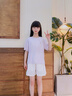優(yōu)優(yōu)1點(diǎn)（Yoyo one）女童速干褲薄款2025新款夏季女童運(yùn)動(dòng)褲夏裝女大童短褲外穿五分褲 18518白 120 120cm 曬單實(shí)拍圖