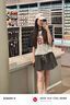 UR2025夏季新款女裝時尚休閑撞色拼接印花短袖T恤UYY450118 墨藍(lán) M 曬單實(shí)拍圖