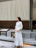 H's白色襯衫女25年夏新款高級設計開(kāi)襟流蘇系帶寬松落肩襯衣上衣 本白 M 曬單實(shí)拍圖