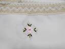 京度高端高級感臺布餐桌布長方形布藝棉麻蕾絲刺繡花茶幾布藝蓋巾田園 白色 60*60cm 曬單實拍圖
