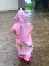 牧萌兒童雨衣男童女童幼兒園小童寶寶全身防水小學(xué)生分體斗篷式雨披 櫻花粉獨角獸 L【建議身高105-115cm】 曬單實(shí)拍圖