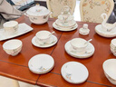 曼遠景德鎮釉下彩高溫健康瓷中式碗碟餐具套裝家用喬遷結婚禮 釉下彩芳華【豪華10人配置】 60件套 曬單實(shí)拍圖