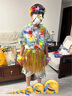 G.DUCKKIDS小黃鴨男童夏季套裝兒童服裝男孩子短袖襯衫海邊度假夏威夷沙灘服 橘色椰樹(shù)款 130 尺碼7~8歲【120-130cm】cm 曬單實(shí)拍圖