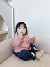 幼歌（YOUGE）嬰幼兒秋季新款純棉休閑百搭束腳褲柔軟寬松復(fù)古牛仔褲 牛仔藍 73 cm 曬單實拍圖