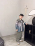 G.DUCKKIDS兒童裝男童春裝沖鋒衣外套2025新款加絨加厚春季大童春秋冬款男孩 藍(lán)色 120 cm 曬單實(shí)拍圖