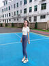 栢啟歆瑜伽服套裝女跑步運(yùn)動(dòng)健身服普拉提訓(xùn)練服含胸墊T恤短袖速干衣 瑜伽服套裝【象牙白+醬紫灰】 L 曬單實(shí)拍圖