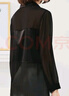 科蒙.博卡2023春夏純色雙縐真絲襯衫女網(wǎng)紗透氣桑蠶絲襯衣時尚小衫 黑色 S 曬單實拍圖