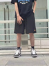 WEIJUE冰絲休閑短褲男夏季薄款美式潮牌潮流速干運動(dòng)寬松大碼沙灘五分褲 黑色 XL （115斤-140斤）優(yōu)先發(fā)貨 曬單實(shí)拍圖