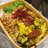 喇叭花 一次性加厚牛皮紙盒便當盒單格飯盒時尚餐盒紙質(zhì)打包盒帶蓋 750ml牛皮紙盒+PP蓋50套 紙盒 曬單實拍圖