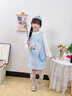 G.DUCKKIDS小黃鴨童裝女童套裝春秋季兒童衣服女寶寶秋裝艾莎公主背心裙套裝 藍色+皇冠魔法棒 130 尺碼7~8歲【120-130cm】cm 曬單實(shí)拍圖