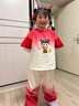 皮爾卡丹（pierre cardin）童裝哪吒女童短袖套裝夏季2025新款哪咤兒童服裝寶寶短袖娜扎衣服 亮燈款-漸變紅色asqogck 90 尺碼1~2歲【 80-90cm】 曬單實拍圖