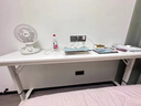 廣益潤跨床桌電腦桌可移動升降桌實木書桌懶人床上桌床尾長條桌子吧臺桌 磨砂白[升級實木款] 180*50*68cm(適用1.5米床) 曬單實拍圖