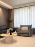 GUXI SOFA 法式慵懶復古單人沙發(fā)椅中古侘寂風客廳設計師棉麻懶人沙發(fā)民宿 米色條紋（建議先拍布樣） 曬單實拍圖