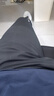 吉普（JEEP）休閑褲男商務(wù)寬松男褲高彈透氣直筒褲子男  純黑 3XL 曬單實(shí)拍圖