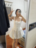UR2025夏季新款女裝拼接蕾絲花邊格紋打攬連衣裙UYL750077 藍色格子 (領(lǐng)口偏低) L 曬單實拍圖