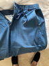 皮爾卡丹高檔桑蠶絲牛仔七分褲男夏季薄款大碼短褲男冰感中老年爸爸寬松褲 淺藍色【精品/桑蠶絲】 2XL （155-165斤可穿） 曬單實(shí)拍圖