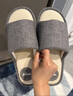 利達妮（TZLDN）室內亞麻拖鞋男款夏季夏天情侶居家家用棉麻布男士家居日式?jīng)鐾闲?曬單實拍圖